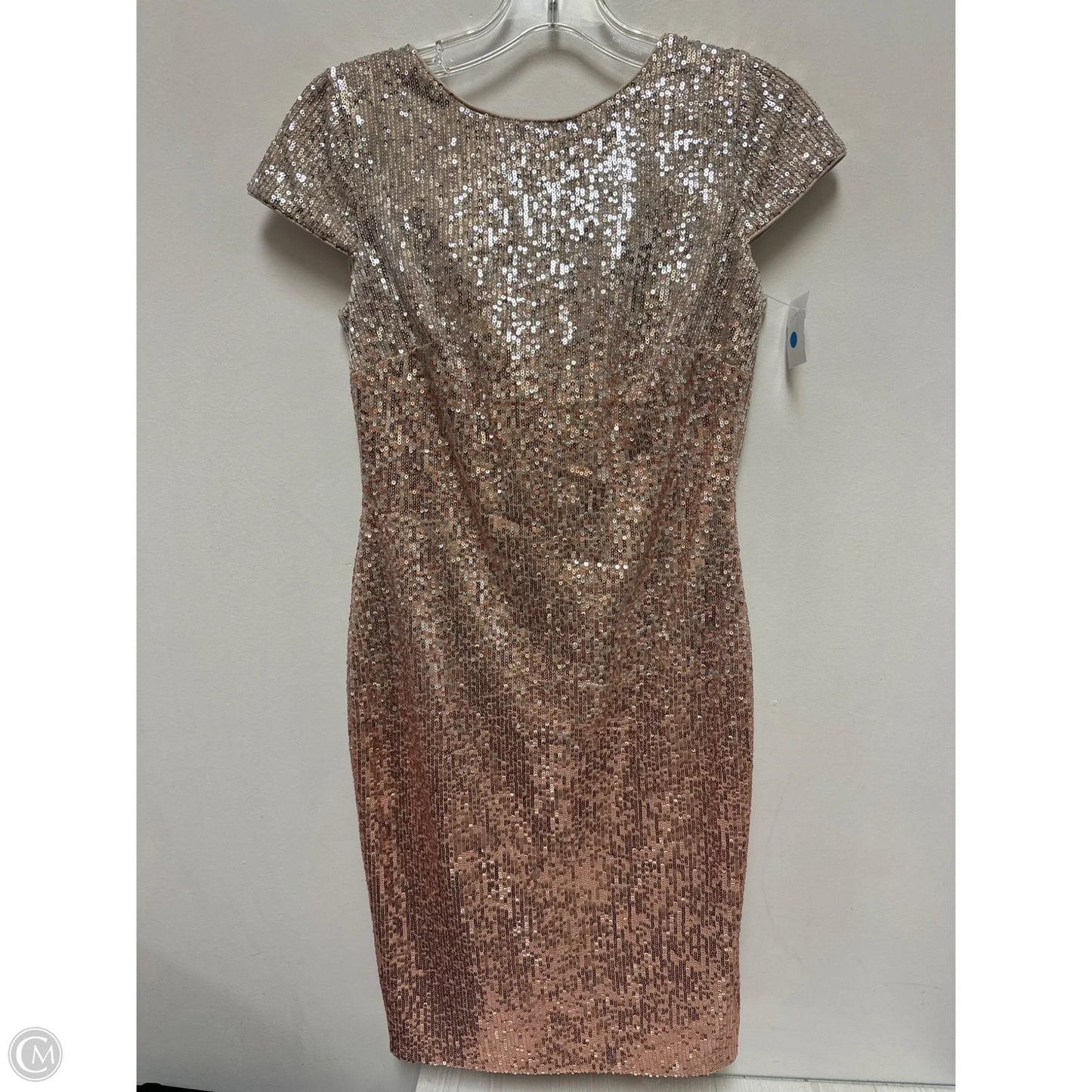 Dress Party Midi By Calvin Klein In Gold, Size: Xs