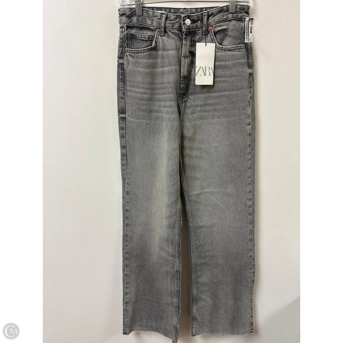 Jeans Straight By Zara In Grey, Size: 6