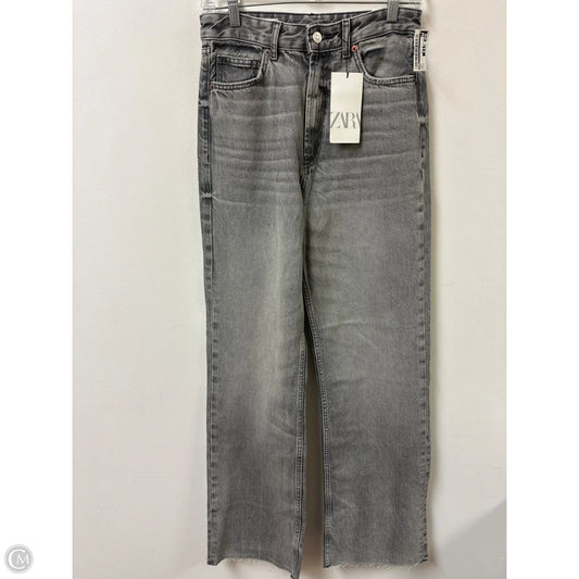 Jeans Straight By Zara In Grey, Size: 6