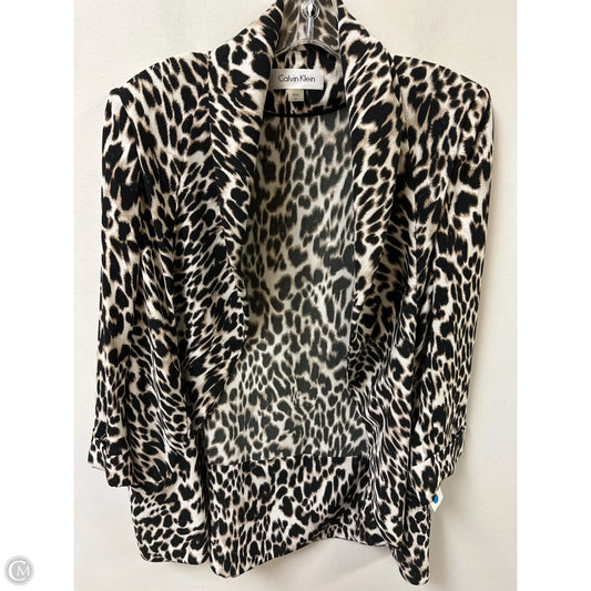 Blazer By Calvin Klein In Animal Print, Size: M