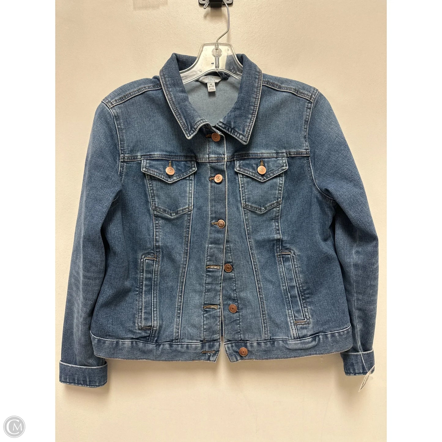 Jacket Denim By Time And Tru In Blue Denim, Size: M
