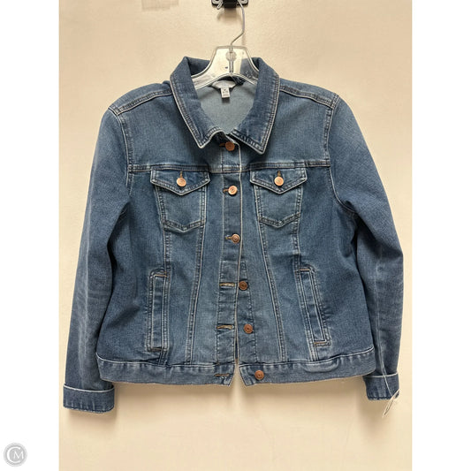 Jacket Denim By Time And Tru In Blue Denim, Size: M