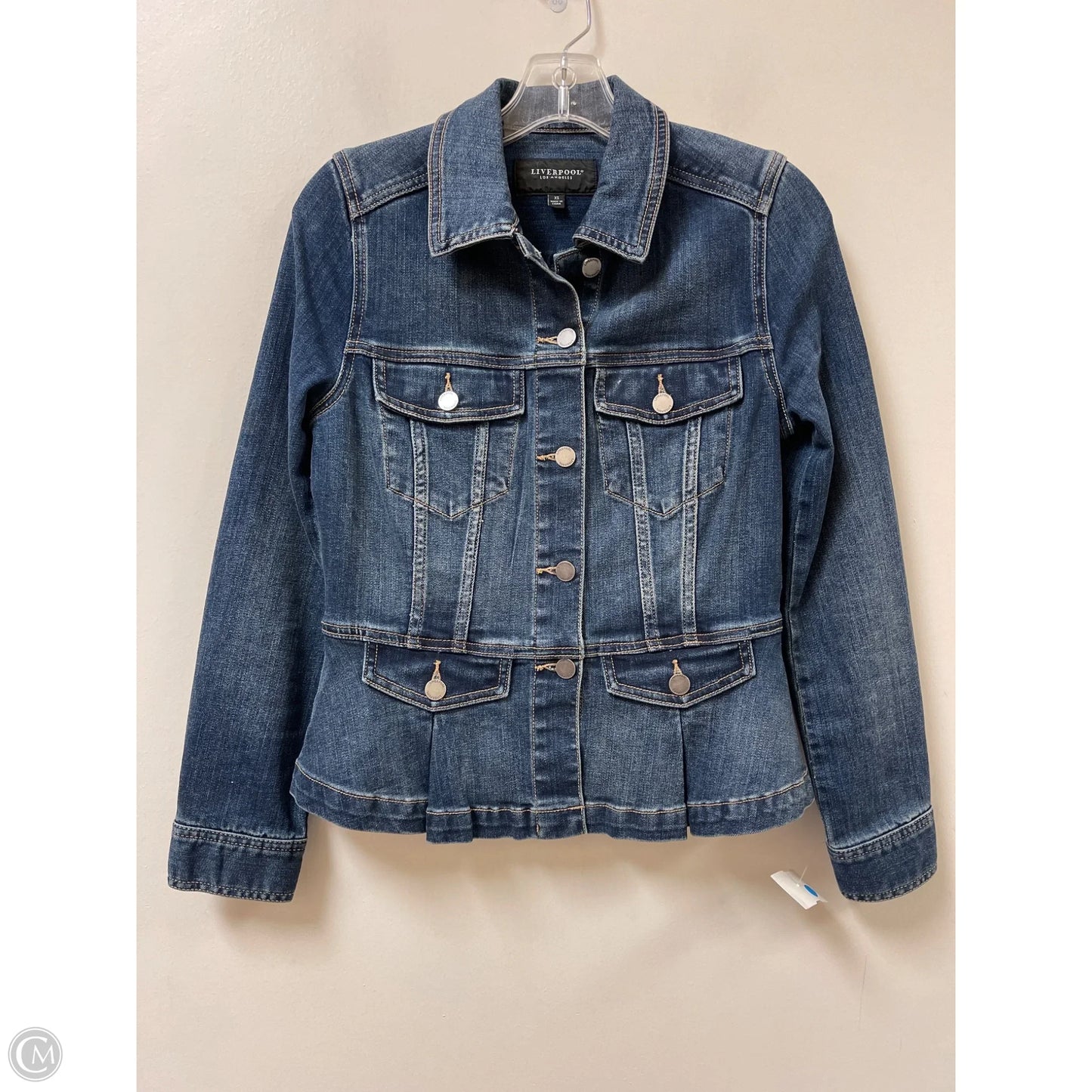 Jacket Denim By Liverpool In Blue Denim, Size: Xs