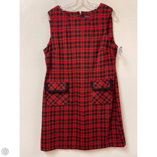 Dress Casual Midi By Tommy Hilfiger In Black & Red, Size: Xl