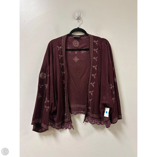 Sweater Cardigan By Pol In Red, Size: L