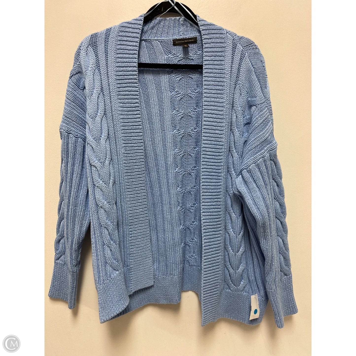 Sweater Cardigan By Banana Republic In Blue, Size: M