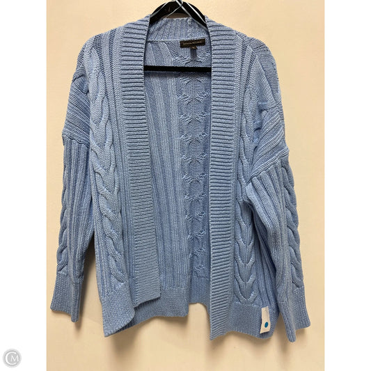 Sweater Cardigan By Banana Republic In Blue, Size: M