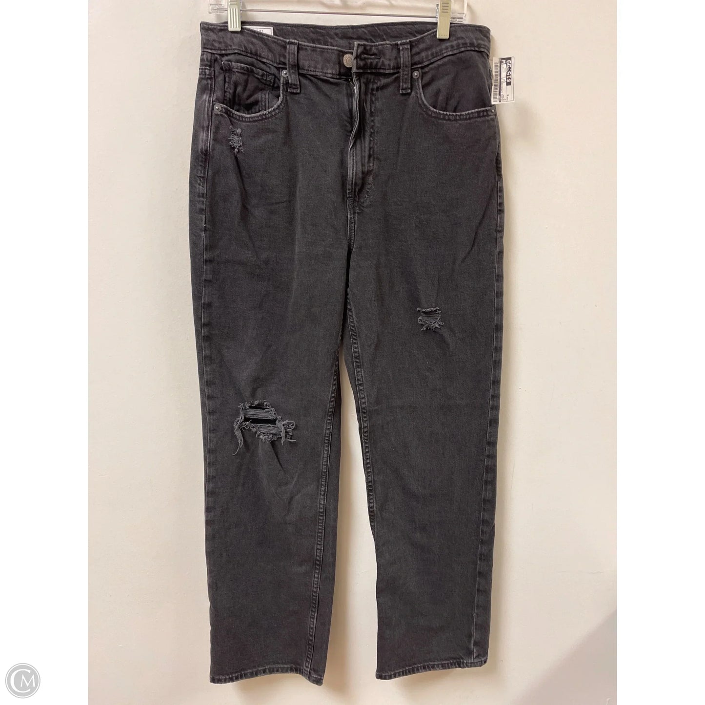 Jeans Straight By Gap In Black, Size: 8