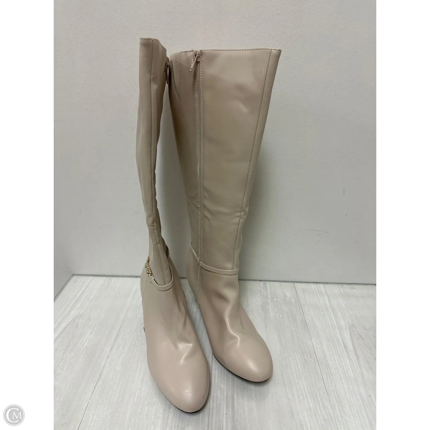 Boots Knee Heels By Jones New York In Cream, Size: 8.5