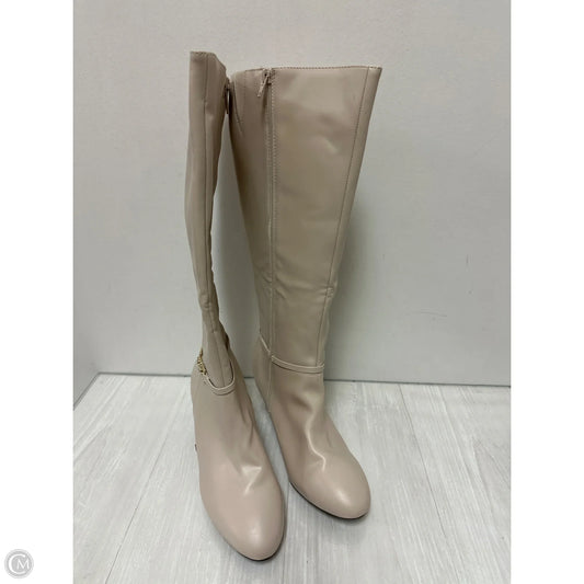 Boots Knee Heels By Jones New York In Cream, Size: 8.5