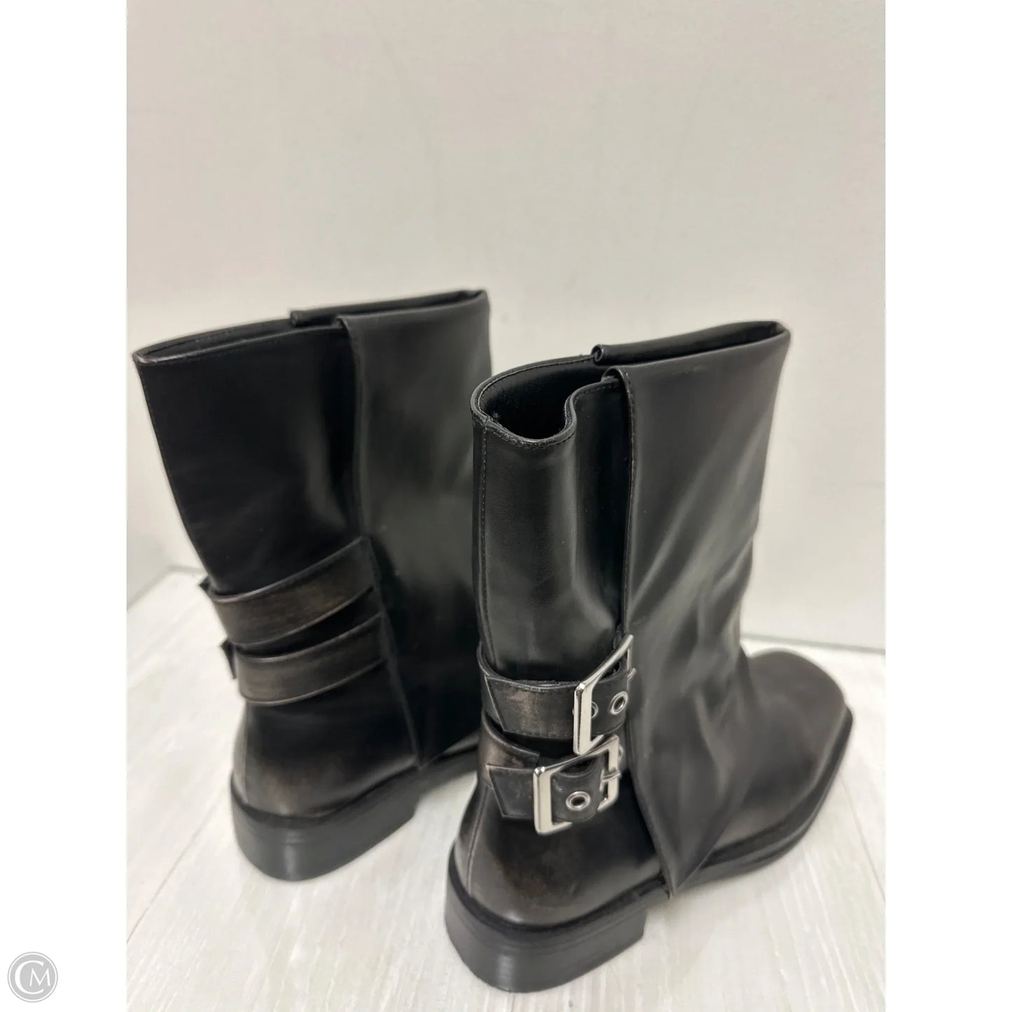 Boots Mid-calf Heels By Steve Madden In Black, Size: 8.5