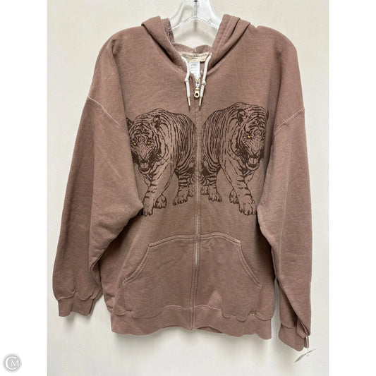Jacket Fleece By Urban Outfitters In Brown, Size: Xl