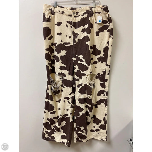 Pants Wide Leg By Shein In Animal Print, Size: 20