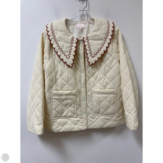 Jacket Puffer & Quilted By Entro In Cream, Size: S