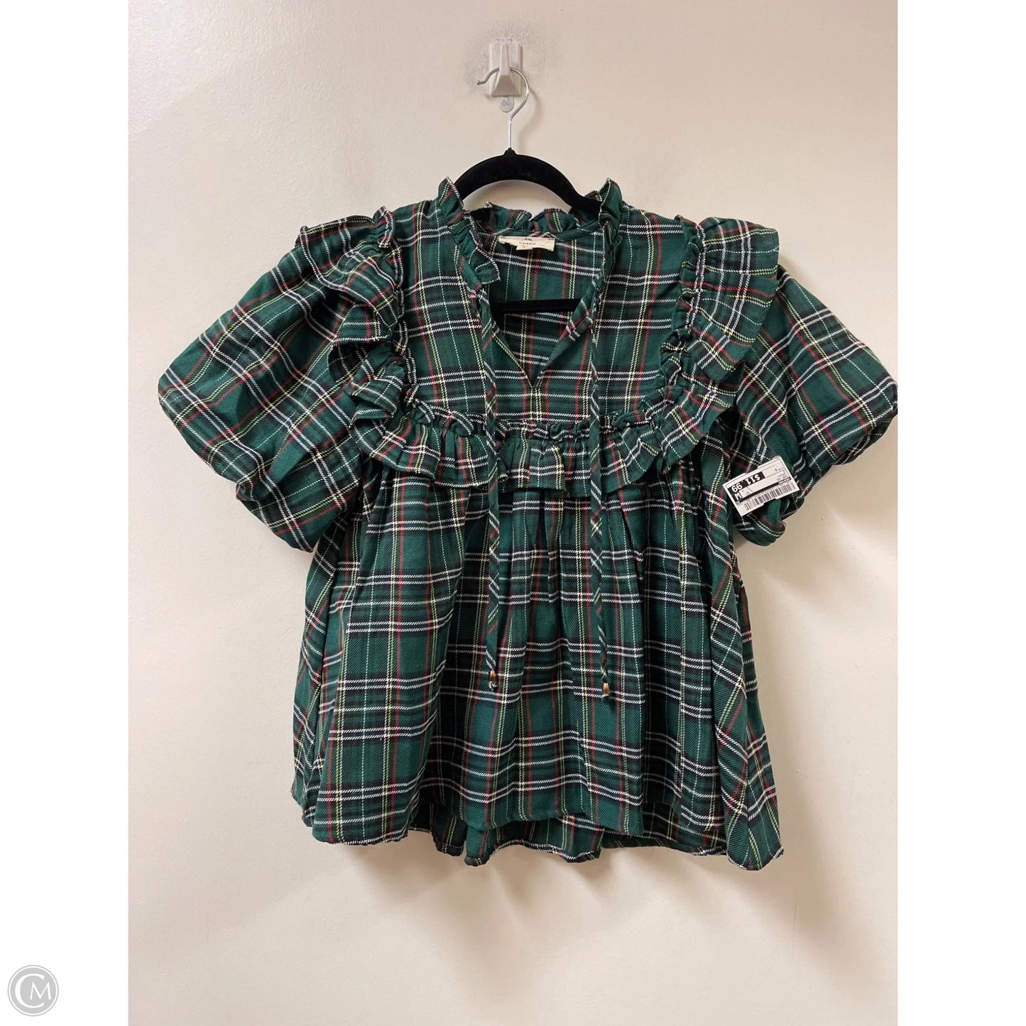 Top Short Sleeve By Entro In Green, Size: S