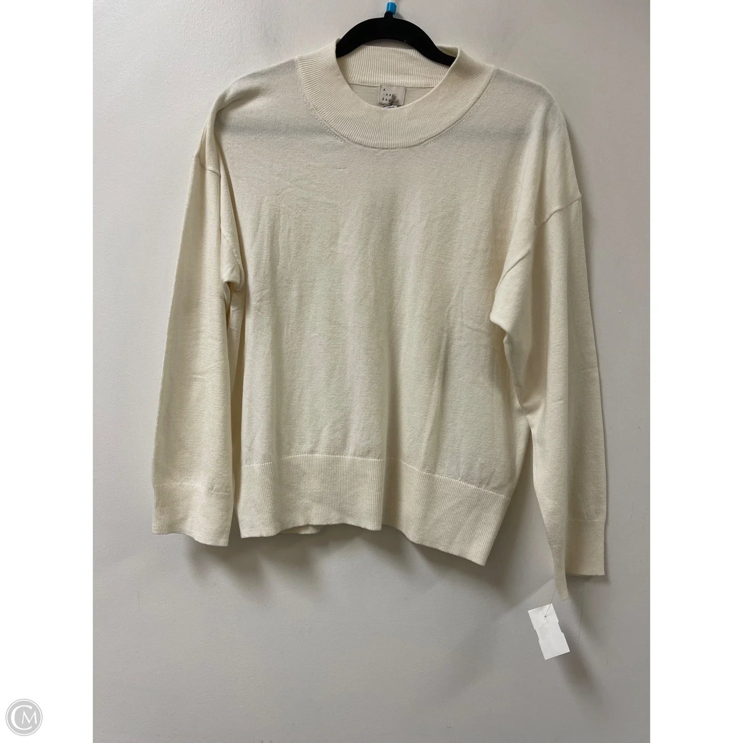 Top Long Sleeve By A New Day In Cream, Size: M