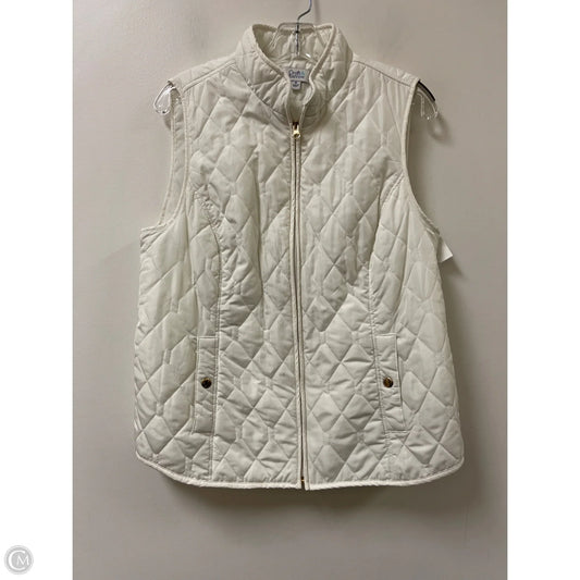 Vest Puffer & Quilted By Croft And Barrow In White, Size: M