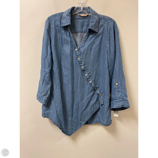 Top Long Sleeve By Soft Surroundings In Blue, Size: M