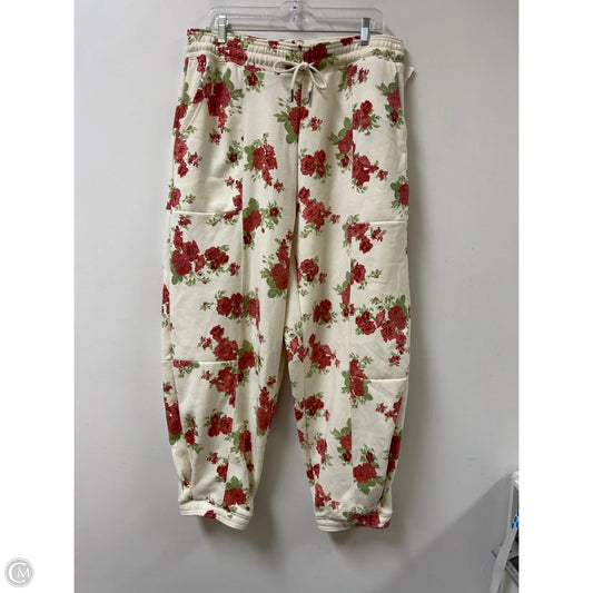 Pants Lounge By Olive And Oak In Floral Print, Size: Xl