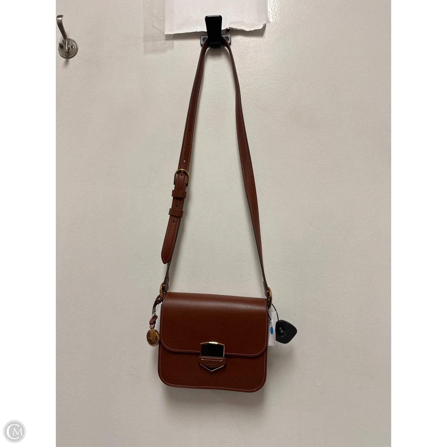 Handbag Leather By Fossil, Size: Medium