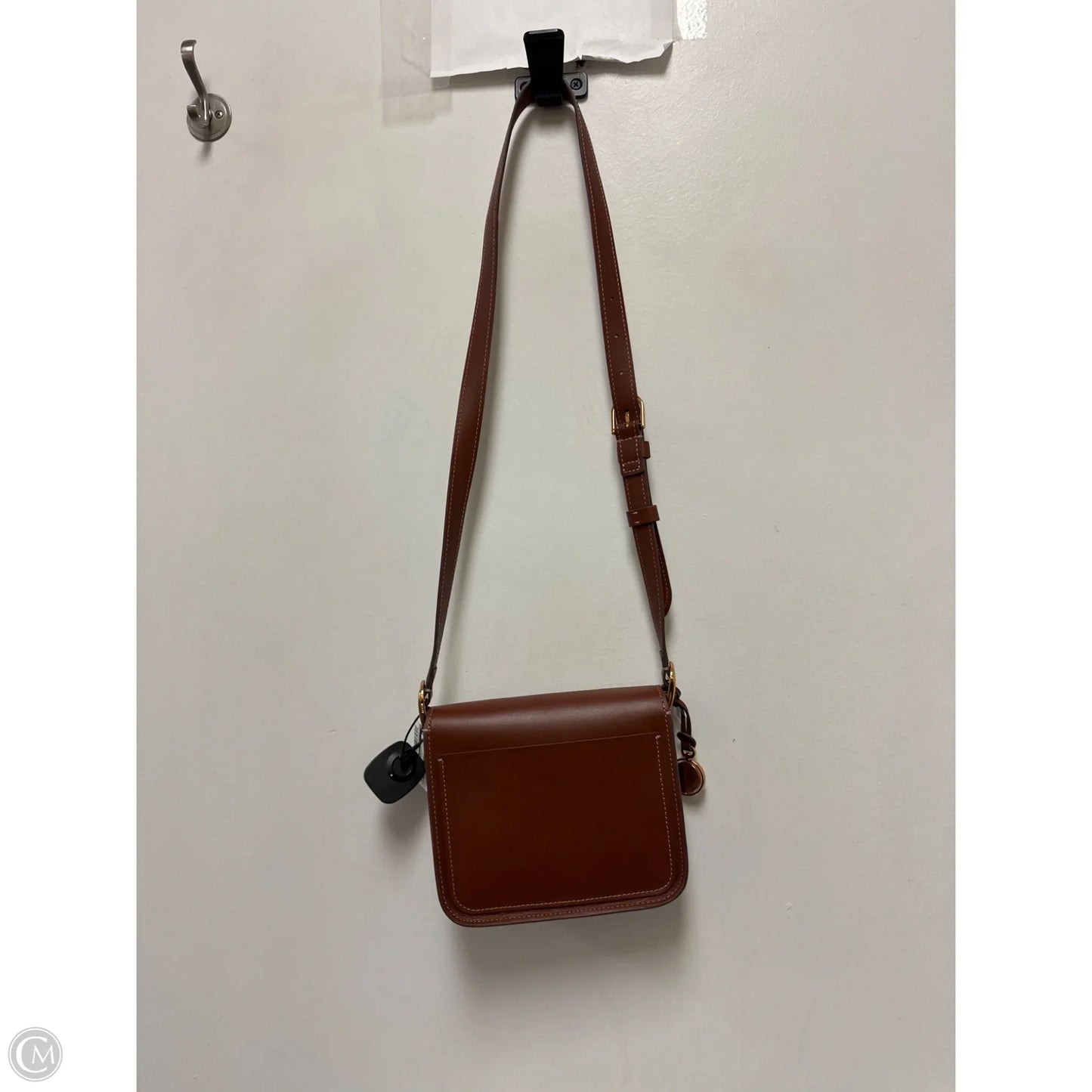 Handbag Leather By Fossil, Size: Medium