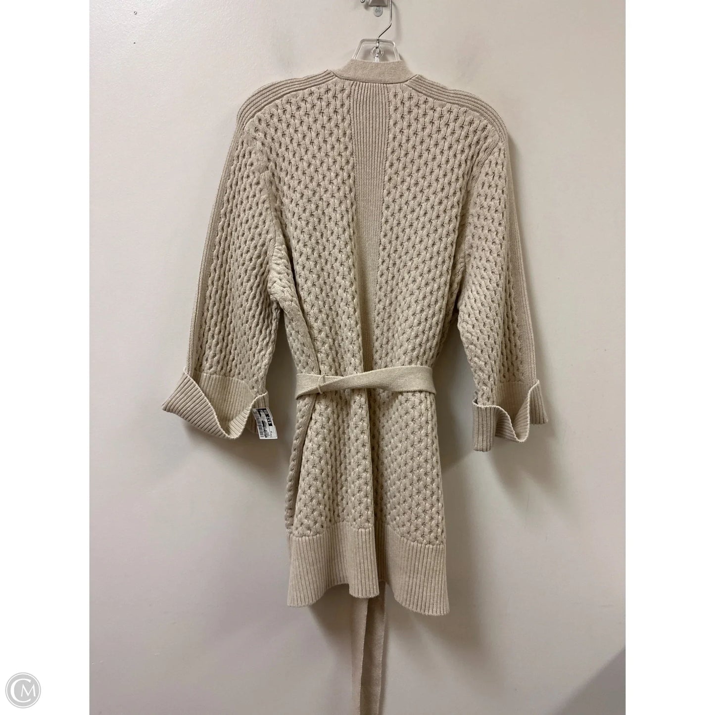 Sweater Cardigan By Lands End In Cream, Size: 1x