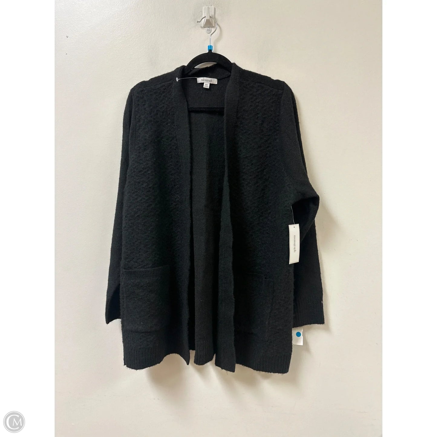 Sweater Cardigan By Clothes Mentor In Black, Size: 1x