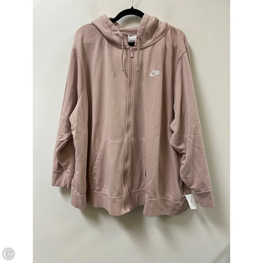 Athletic Jacket By Nike Apparel In Pink, Size: 4x
