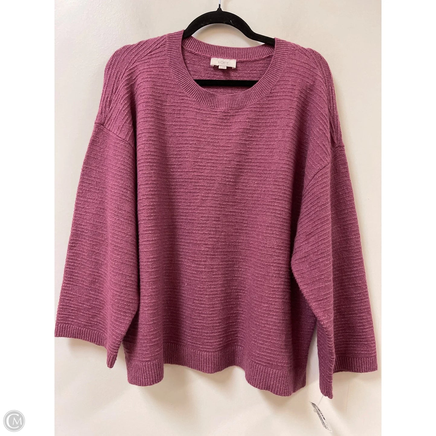 Sweater By Loft In Purple, Size: 1x
