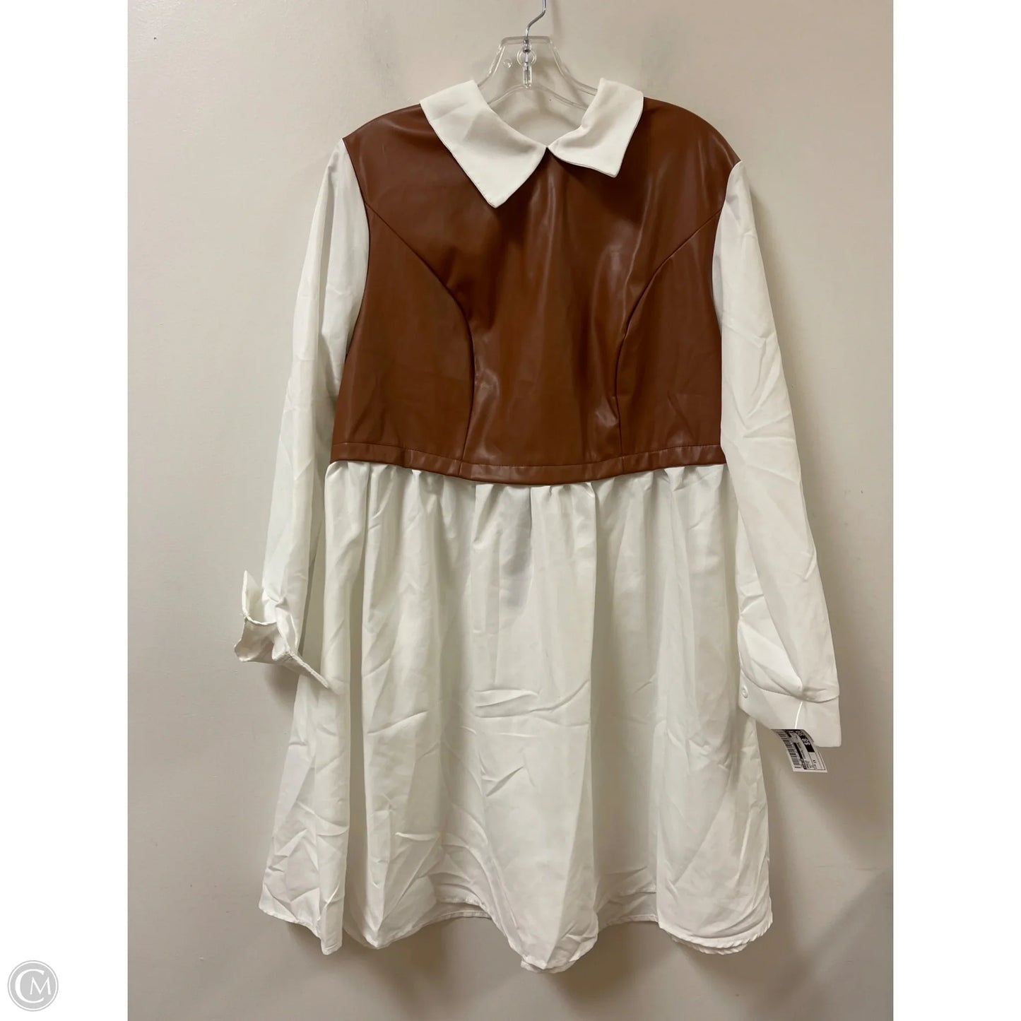 Dress Casual Short By Shein In White, Size: 1x