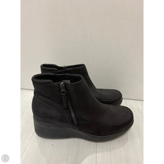Boots Ankle Flats By Skechers In Black, Size: 9