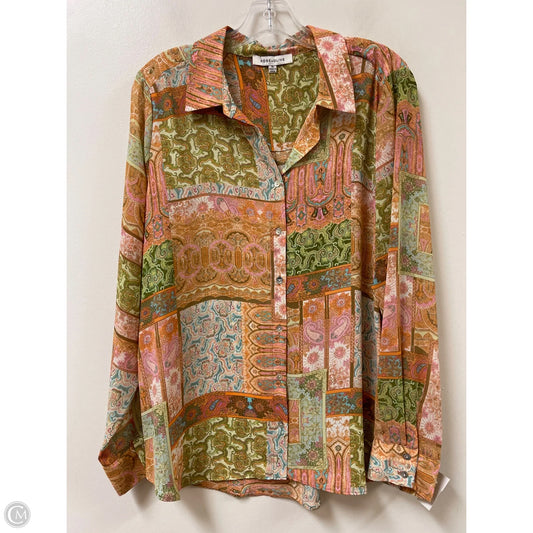 Blouse Long Sleeve By Rose And Olive In Multi-colored, Size: Xl