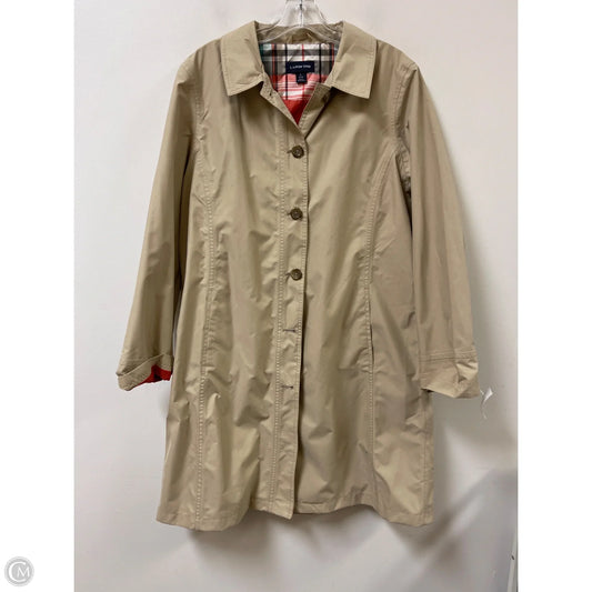 Coat Trench Coat By Lands End In Brown, Size: L