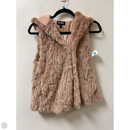 Vest Faux Fur & Sherpa By Express In Pink, Size: S