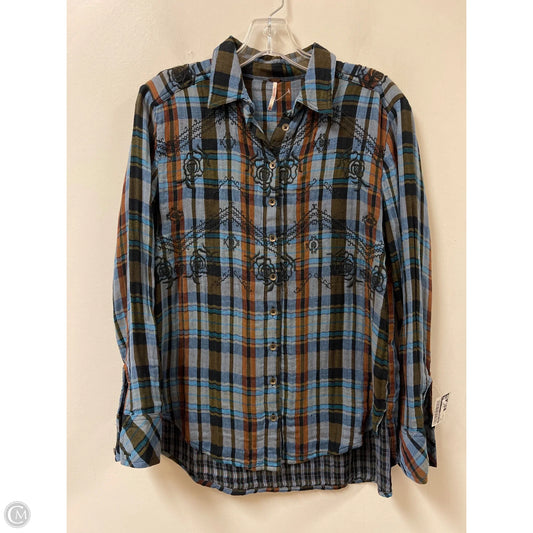 Tunic Long Sleeve By Free People In Blue, Size: Xs