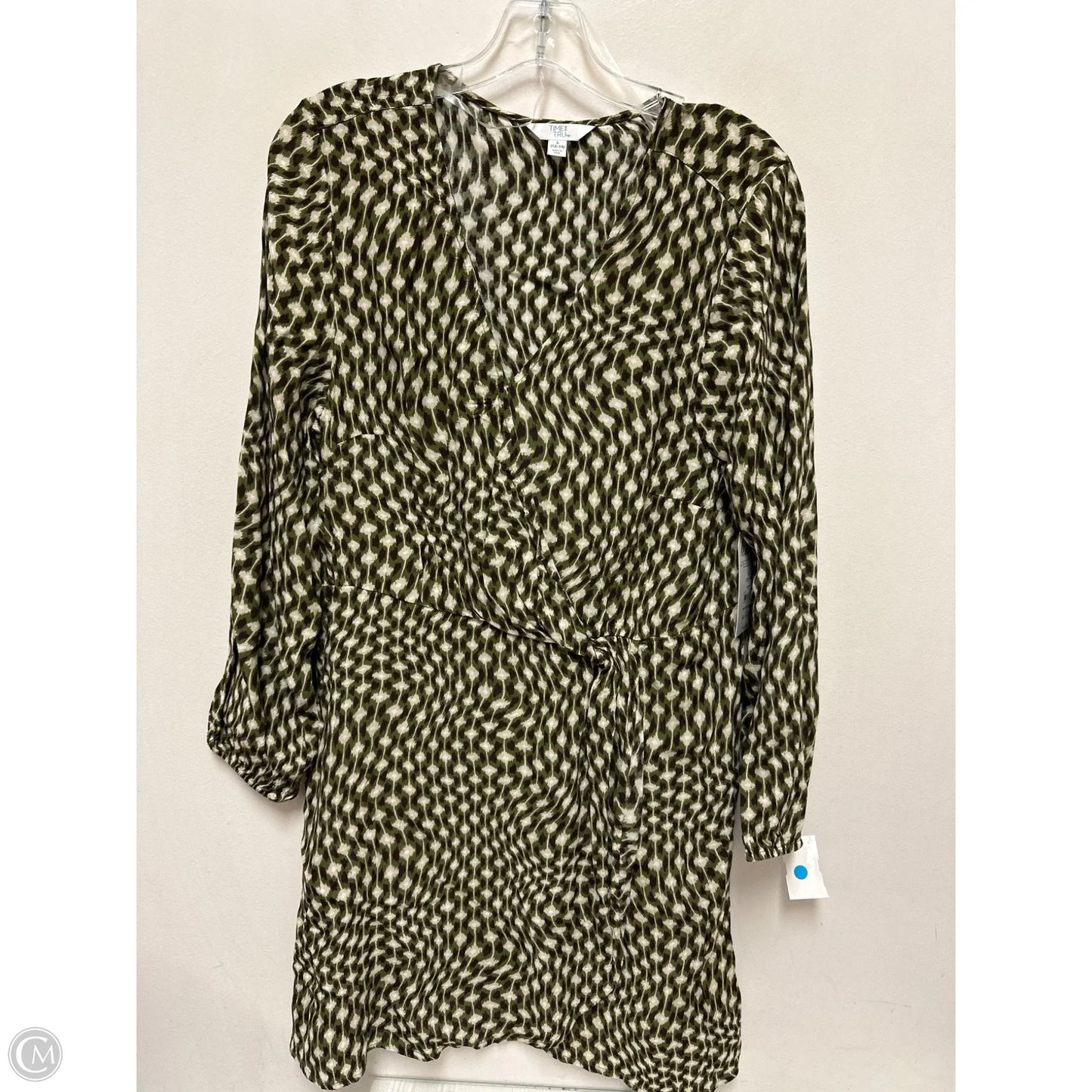 Dress Casual Midi By Time And Tru In Green, Size: L