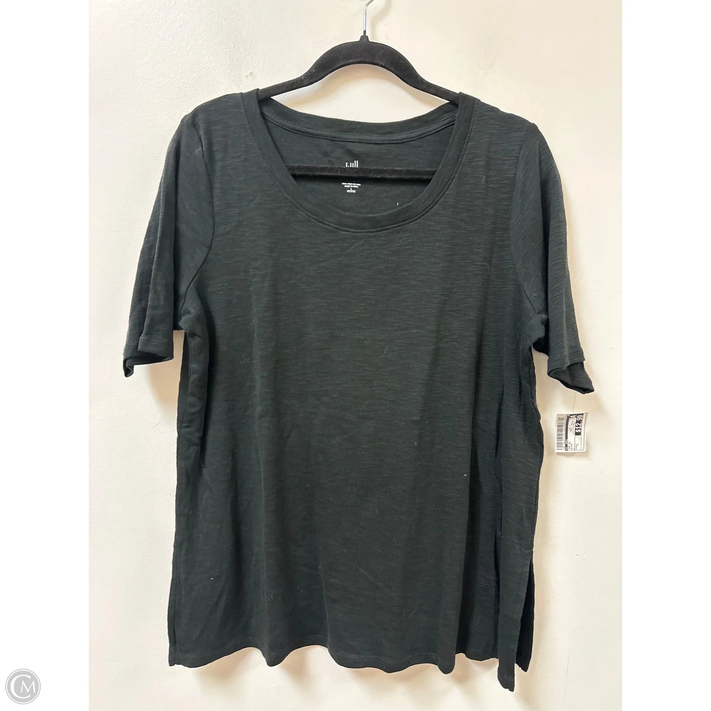 Top Short Sleeve By J. Jill In Black, Size: L