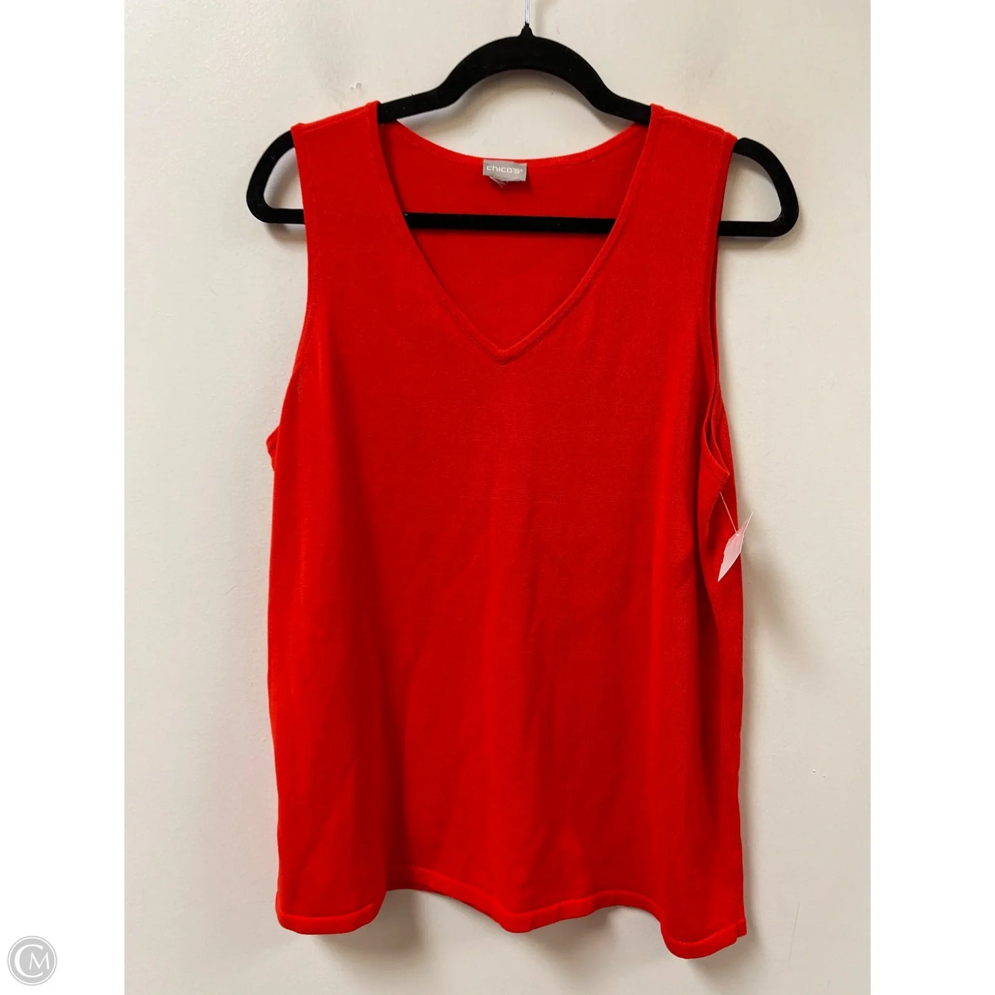 Top Sleeveless By Chicos In Orange, Size: L