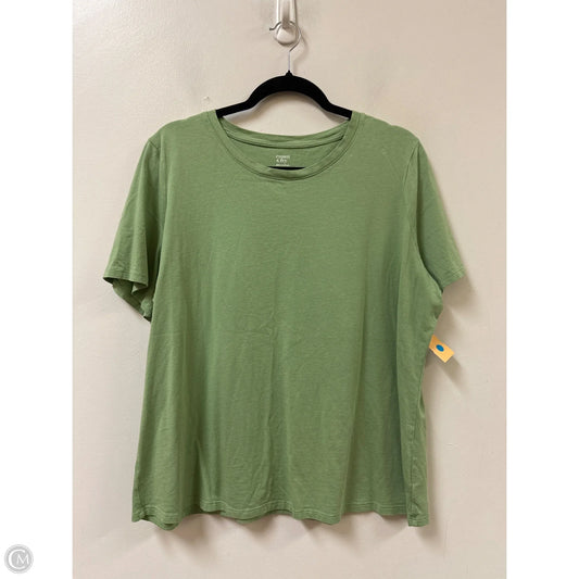 Top Short Sleeve By Crown And Ivy In Green, Size: 1x