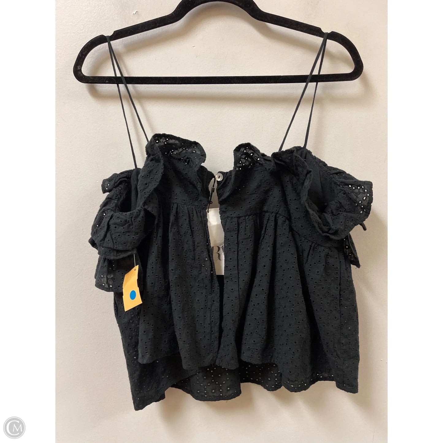 Top Sleeveless By Zara In Black, Size: L