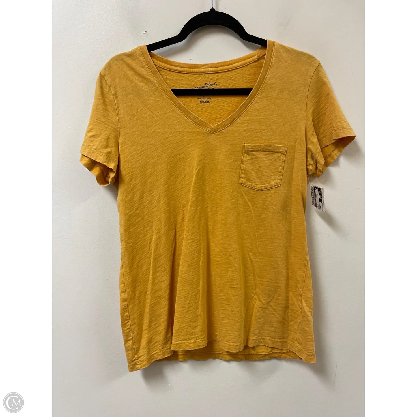 Top Short Sleeve By Universal Thread In Yellow, Size: M