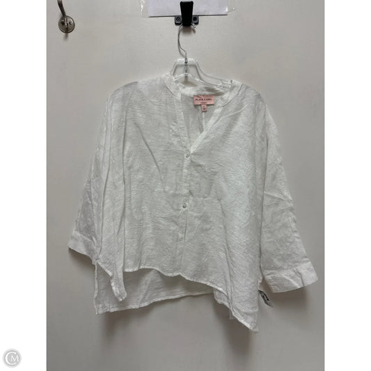 Blouse Long Sleeve By Chicos In White, Size: 1x