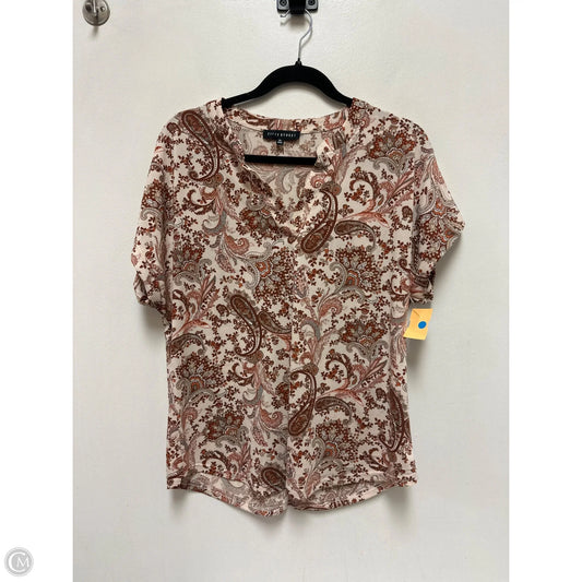 Top Short Sleeve By Clothes Mentor In Brown, Size: Xl