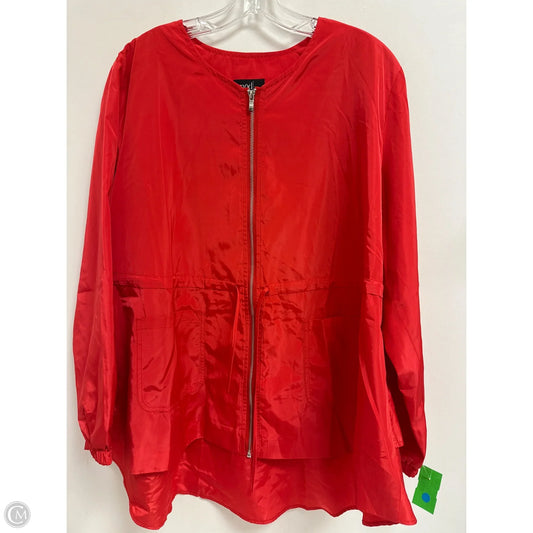 Jacket Windbreaker By Clothes Mentor In Red, Size: Xl