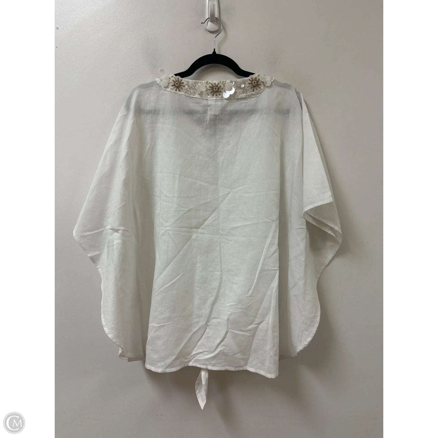 Tunic Short Sleeve By Chicos In White, Size: Xl