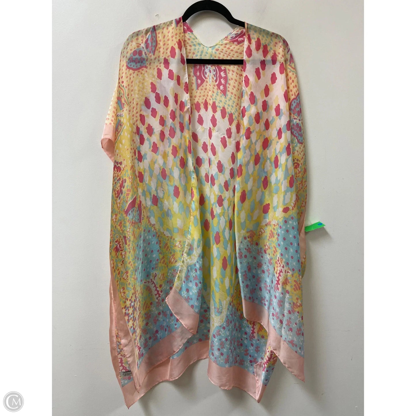 Kimono By Clothes Mentor In Pink & Yellow, Size: Osfm