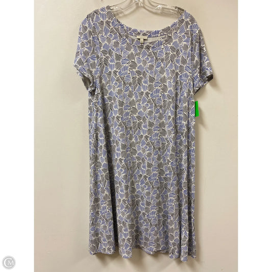 Dress Casual Midi By Talbots In Blue, Size: L