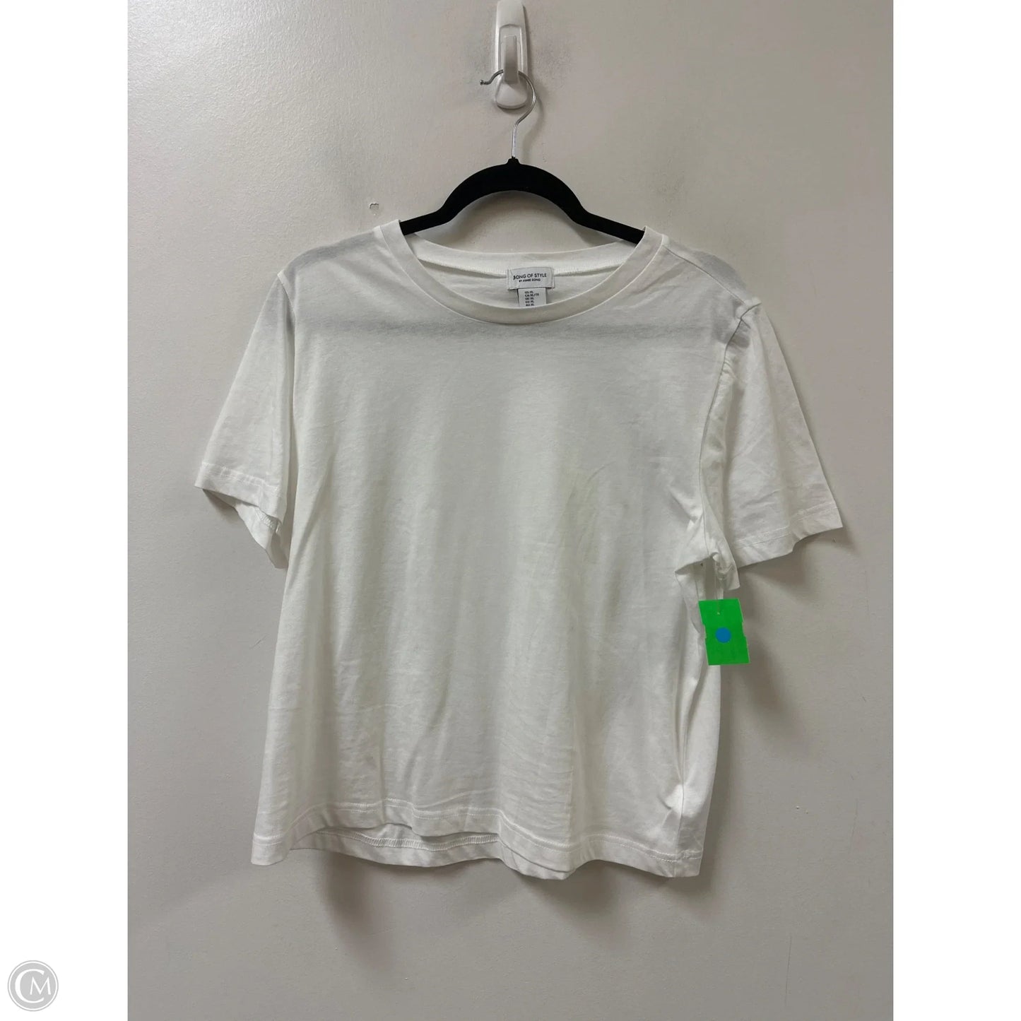 Top Short Sleeve By Clothes Mentor In White, Size: Xl
