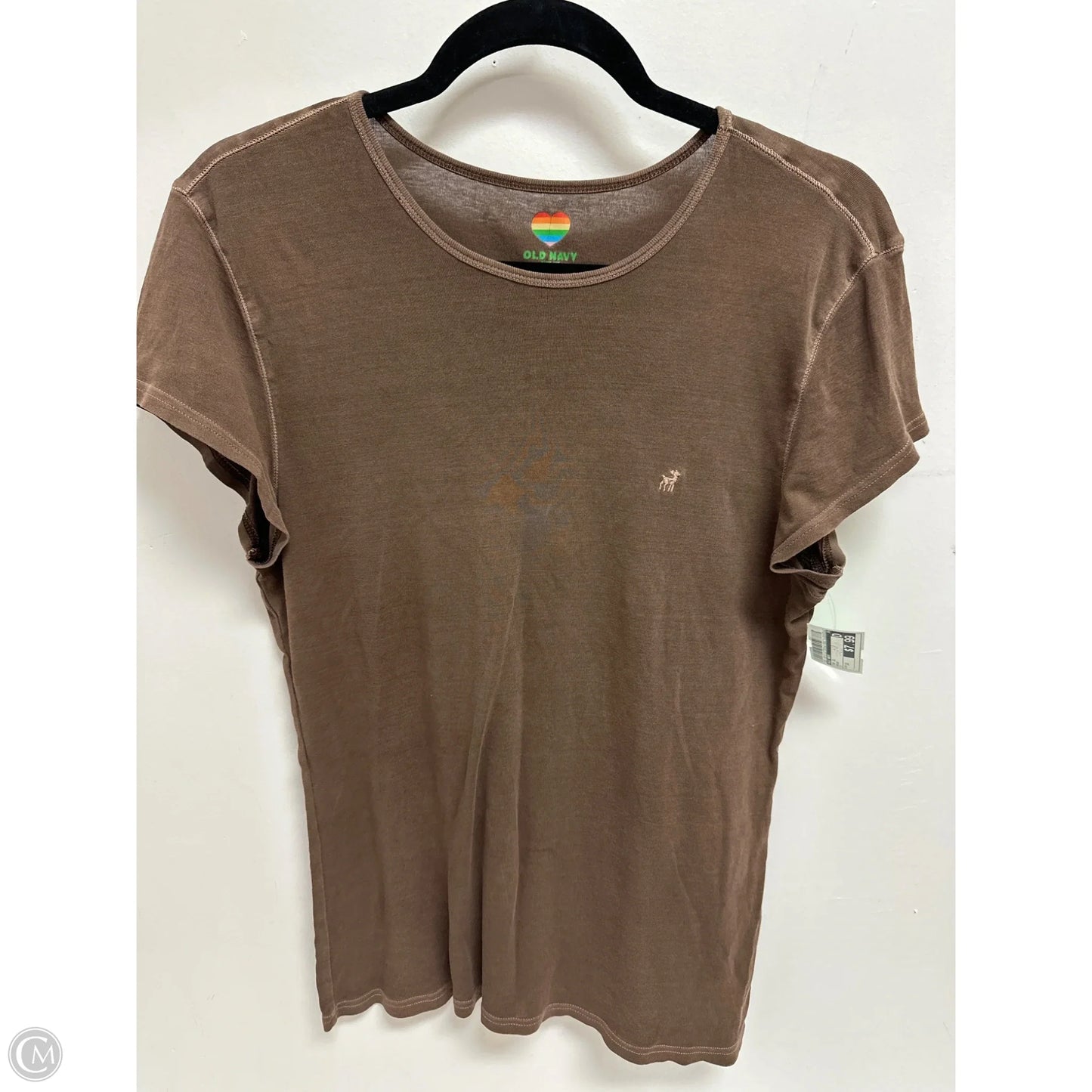 Top Short Sleeve By Old Navy In Brown, Size: 1x
