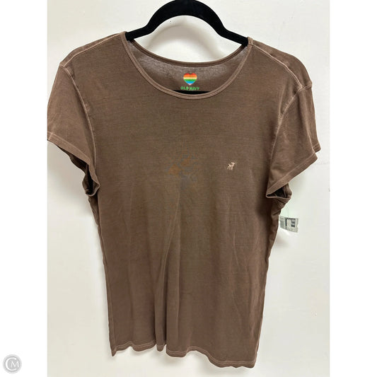 Top Short Sleeve By Old Navy In Brown, Size: 1x